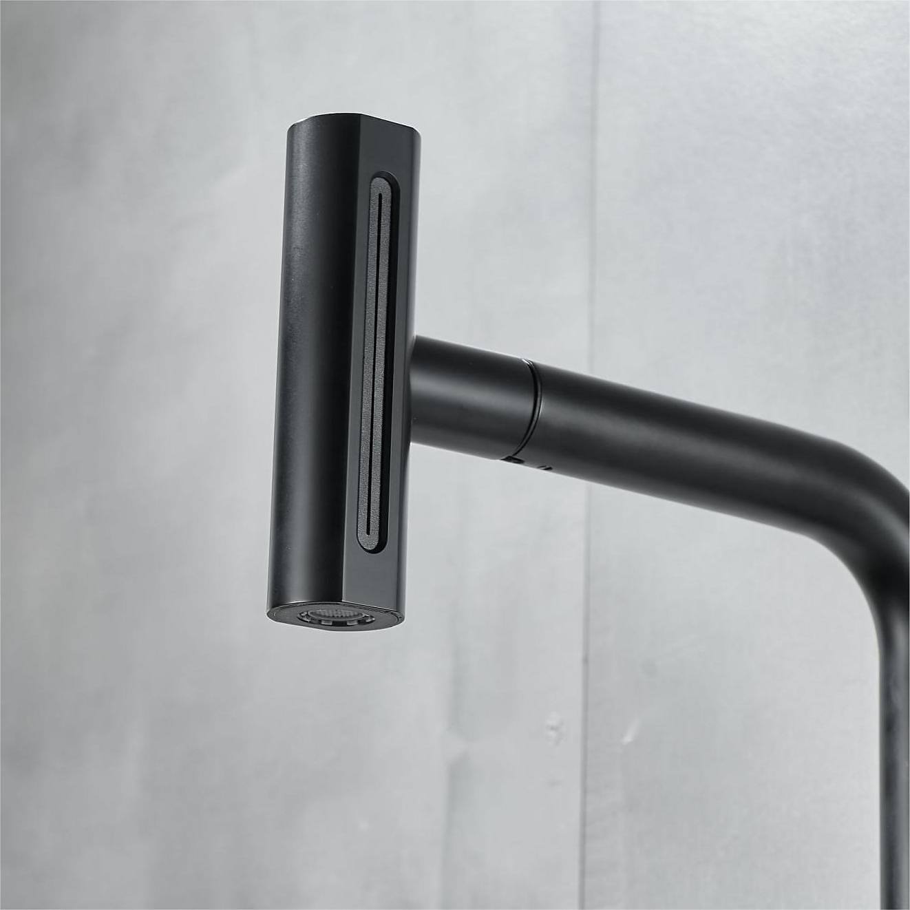 Waterfall Kitchen Faucet, 2023 Latest Centerset Faucet for Kitchen Sink, 3 in 1 Multi-functional Single Handle One Hole Pull out Cylinder Spout Kitchen Taps, Ceramic Valve Insides 2025 - $121.99 –P12