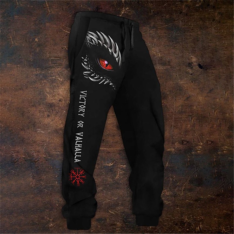 Alfabetico Occhi Astratto Gotico Per uomo Stampa 3D Pantaloni della tuta Jogging Pantaloni Esterno Strada Casual / quotidiano Poliestere Nero S M L Vita normale Elasticità Pantaloni del 2025 a $25.99 –P1