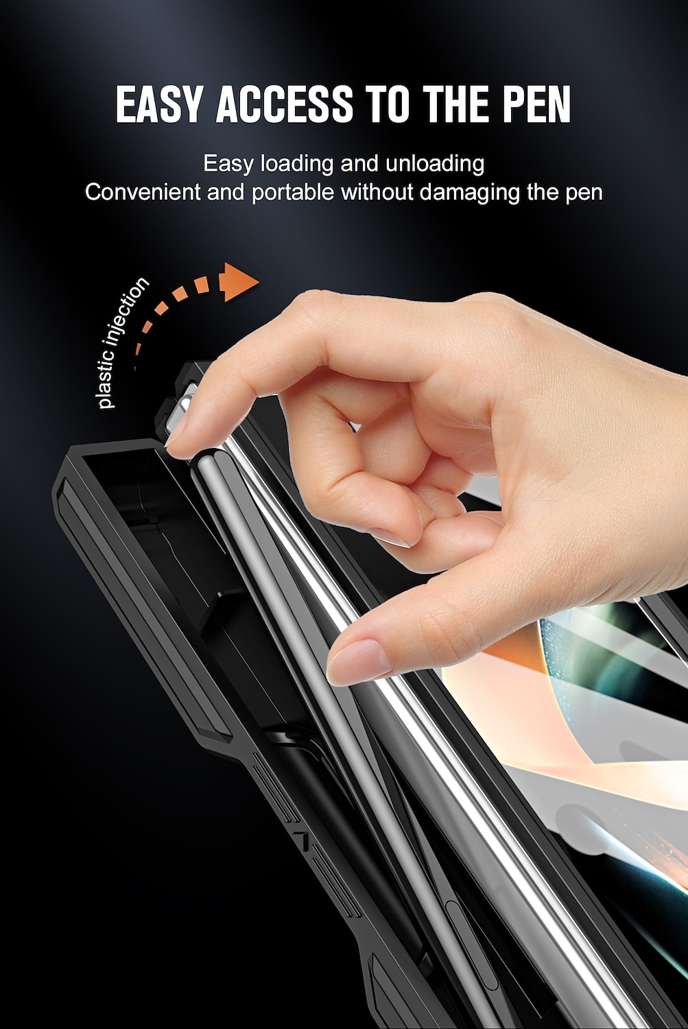 телефон Кейс для Назначение SSamsung Galaxy Z Fold 5 Z Fold 4 со стендом и протектор экрана Защита от удара ПК 2025 - $35.99 –P3