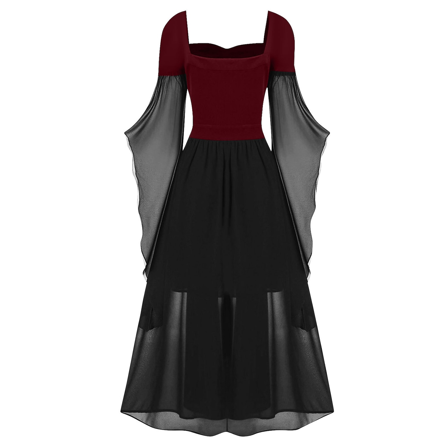 Retro Vintage Punk & Gothic Mittelalterlich Kleid Hexe Damen Fantasie Steampunk Walpurgisnacht Alltagstauglich Erwachsene Kleid Frühling & Sommer 2025 - $30.99 –P3