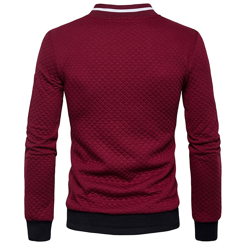 Herr Tröja Svart Vit Rubinrött Marinblå Kinakrage Slät Dragkedja Sport & Utomhus Dagligen Helgdag Streetwear Ledigt Jul Höst vinter Kläder Pull Tröjor Långärmad 2025 - $30.99 –P2