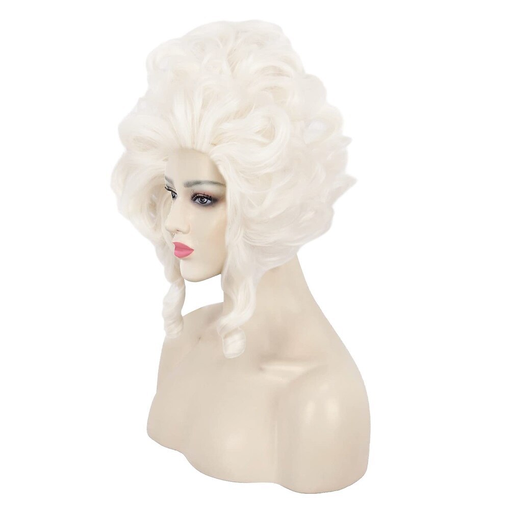 Wig Platinum Blonde Beehive Wig 18th Century Baroque Wig for Women Lady Natural Synthetic Victorian Cosplay Party Costume Wig (Platinum Blonde) Carnival Wigs 2025 - $21.99 –P7