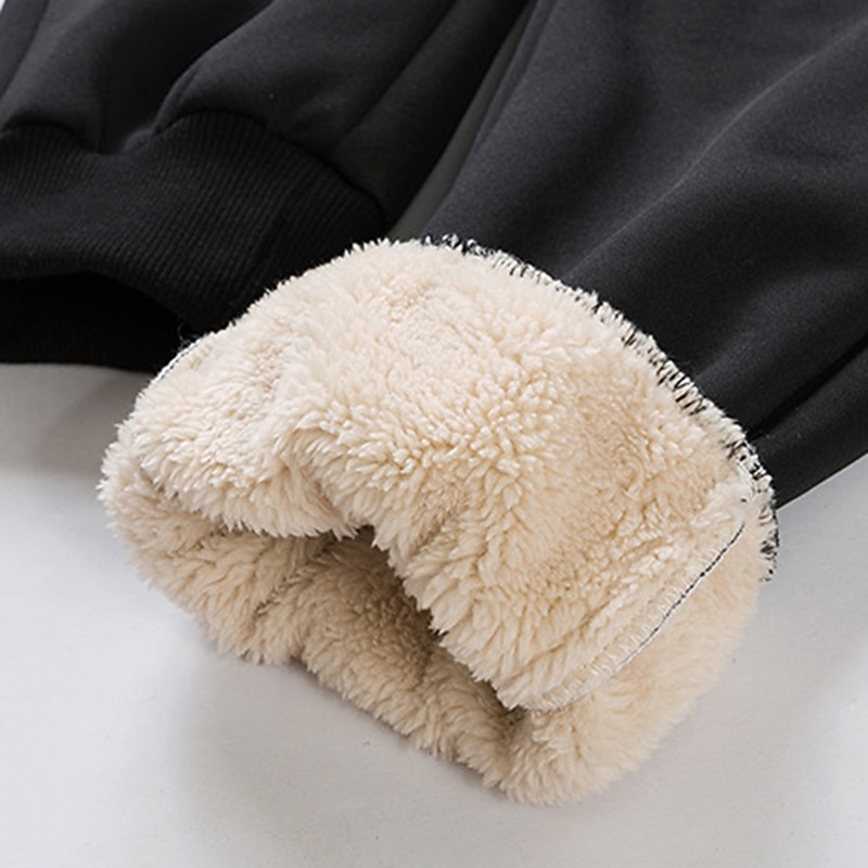 Hombre Sherpa Pantalones de lana Pantalones de Deporte Pantalón Jogger Bolsillo Correa Cintura elástica Plano Comodidad Transpirable Exterior Diario Noche Moda Casual Negro Azul Piscina 2026 - $25.99 –P8