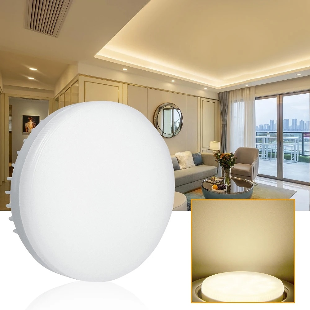 2025年 4 個 1 個 LED キャビネット電球 gx53 交換 7 ワットメインライトなし PC カバーダウンライトシーリングライト省エネ 220-240v  コレクション – $8.49 –P7