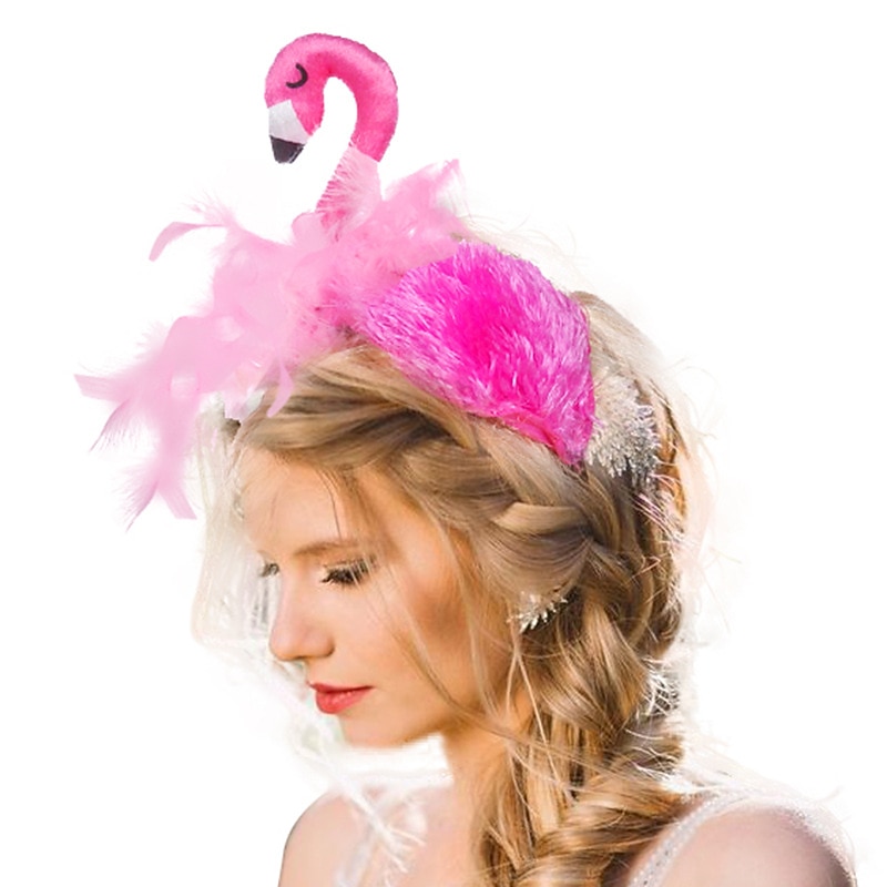 Karneval Kopfbedeckung Dekorationen Flamingo Haarbänder Geburtstagsfeiern Kinder Kopfbedeckung Cosplay Performance Requisiten 2025 - $25.99 –P1