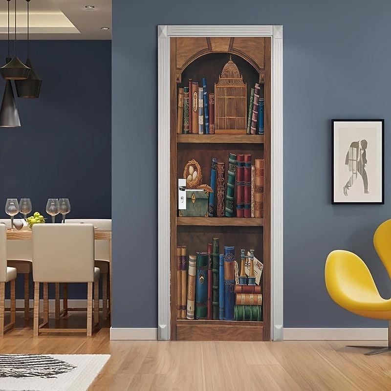 Scaffali per libri vintage, coperture per porte, arazzi per porte, decorazioni per tende per porte, fondali per porte, banner per porte d'ingresso, forniture per decorazioni per feste in fattoria del 2025 a $23.99 –P9