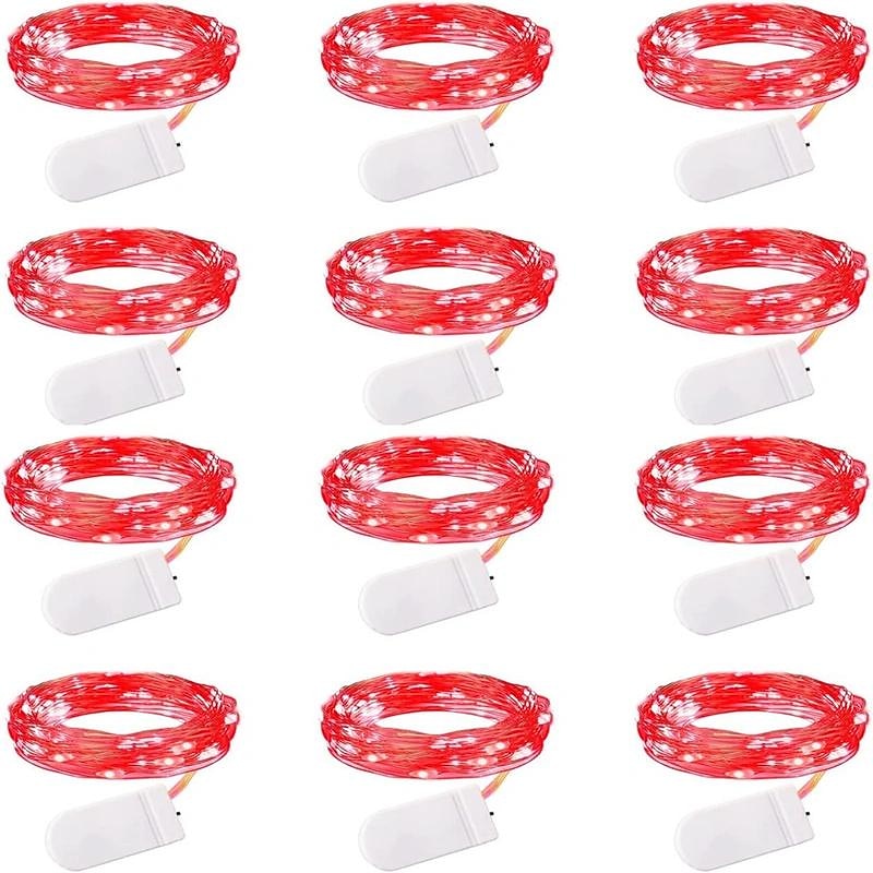 12db vízálló tündérfüzér lámpa, 20 led szentjánosbogár &amp; csillagos égbolt dekor karácsonyi dekorációhoz 2025 - $25.99 –P8