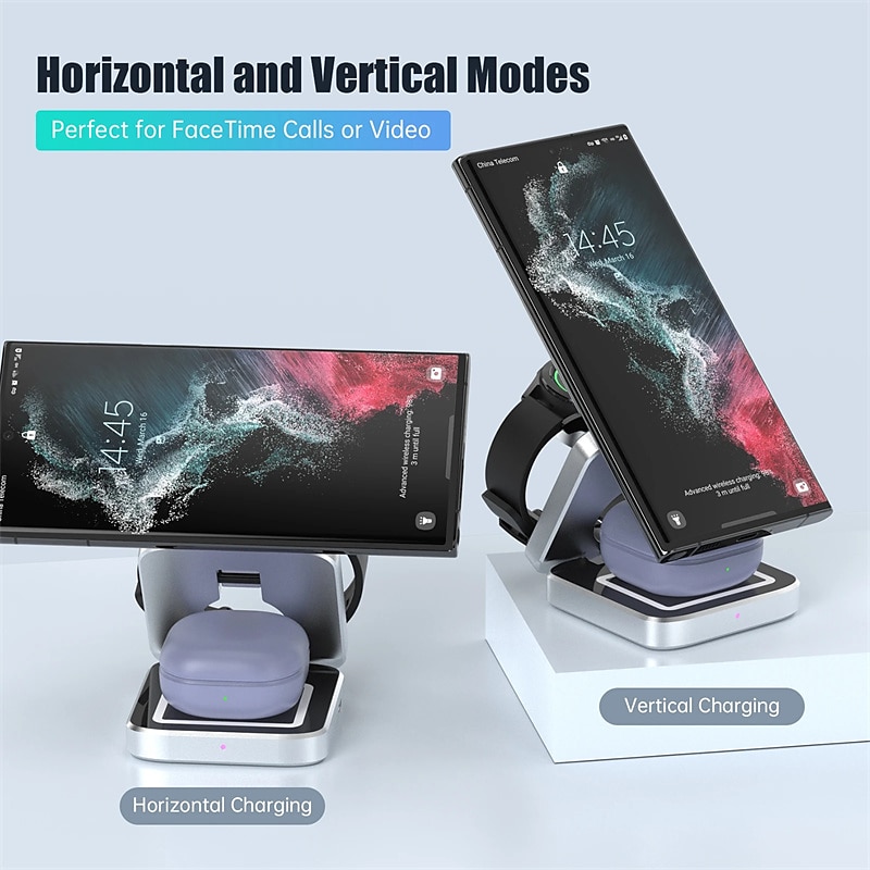 3 In 1 Foldable Wireless Charger Stand Dock Magnetic Fast Charging Station for IOS Watch 8 7 Portable Stand for IPhone 14 13 2025 - $57.99 –P3