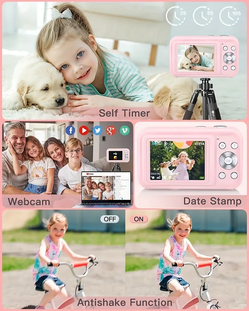 1080P HD Digital Camera Point and Shoot Camera Digicam 16X Digital Zoom Camera Compact Digital Camera 2025 - $58.99 –P5