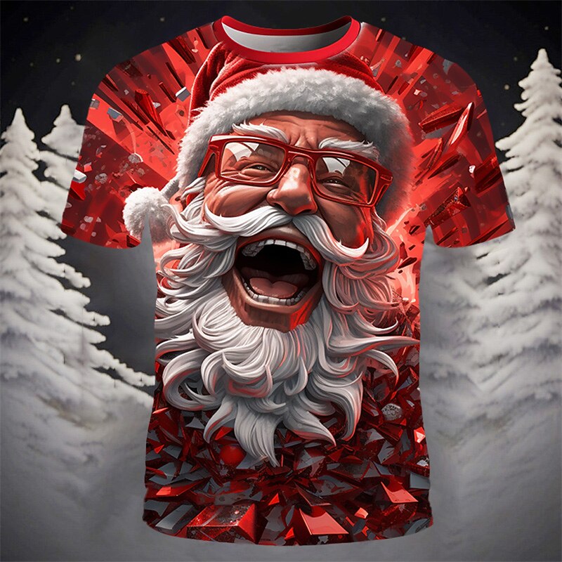 T-Shirt Dark DJ Père Noël - Design Alternatif Pour Fêtes, Humour Noir, Coton Léger