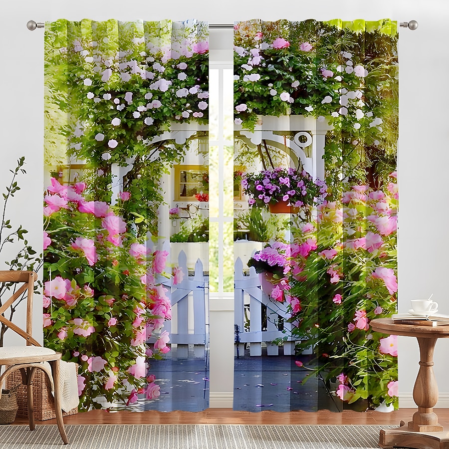 2 Panels Curtain Drapes Blackout Curtain For Living Room Bedroom Kitchen Window Treatments Thermal Insulated Room Darkening 2025 - $28.99 –P16