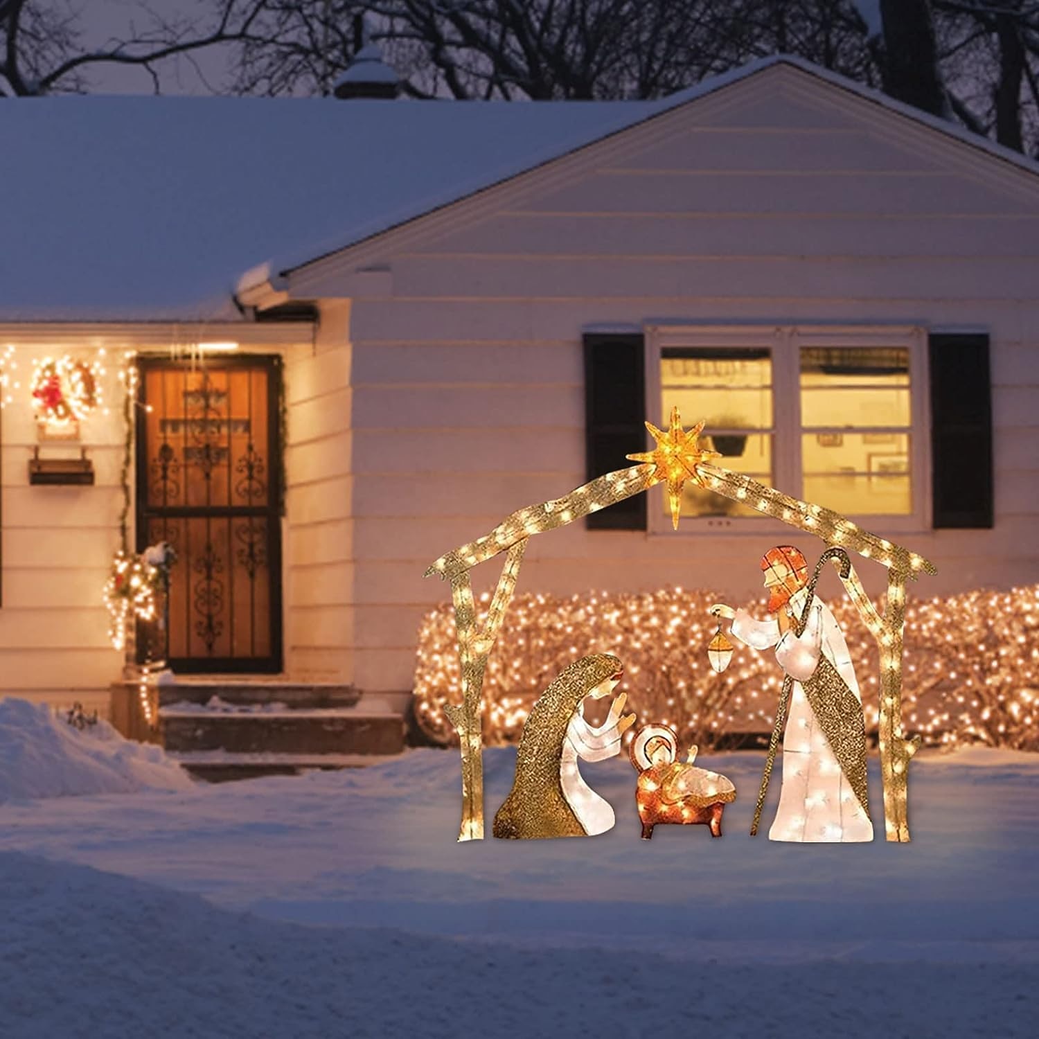 Χριστουγεννιάτικη διακόσμηση Χριστουγεννιάτικη φωτεινή νάτια σκηνή φάτνης διακόσμηση κήπου αυλής Χριστούγεννα Πάσχα διακοσμητικά 2025 - $13.49 –P6