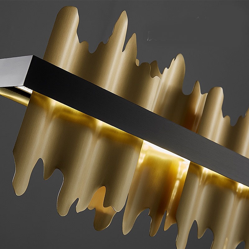 Kristallen kroonluchter luxe 120 cm liner ontwerp kroonluchter mooi grijs sprankelend kristal blad moderne kroonluchter voor keukeneiland woonkamer eetkamer slaapkamer verlichting 110-240v 2025 - $963.09 –P5