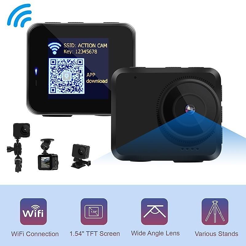 Mini Compact Action Camera FHD 1080P 40MP Waterproof Camera Wide Angle Sports Cam DV Video Recorder With Accessories Kit Suitable for Helmet Bicycle 2025 - $115.99 –P3