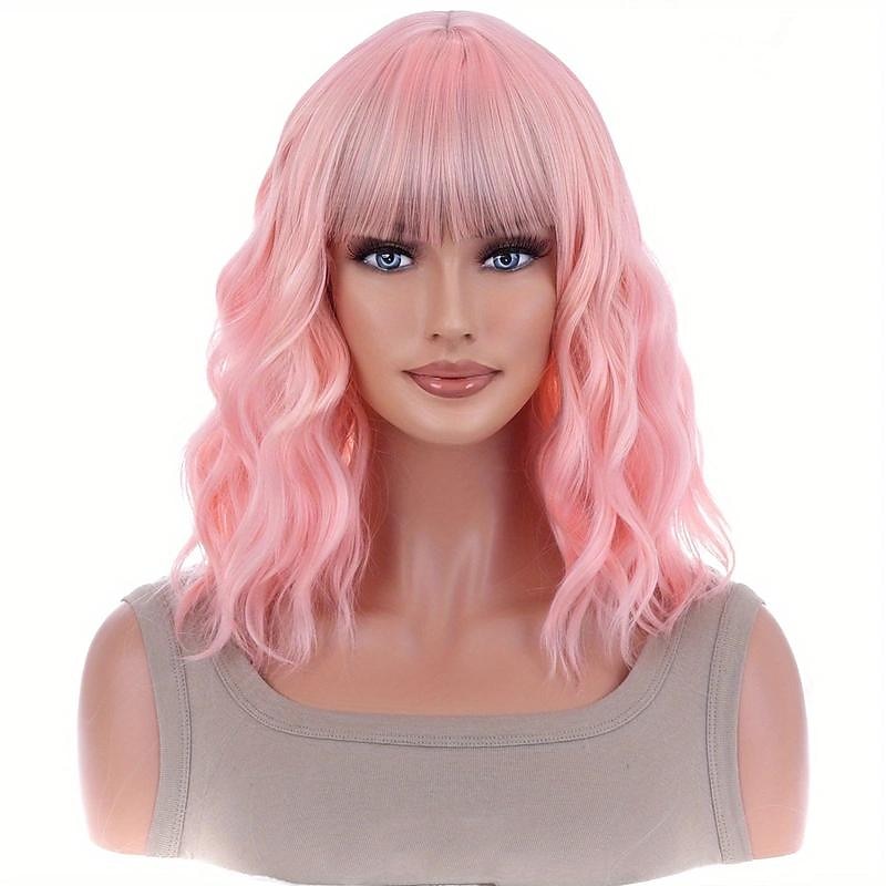 Perruques synthétiques ondulées longueur épaule avec frange pour femmes, à la mode pour un usage quotidien, cosplay de fête de 2025 ? $19.99 –P14