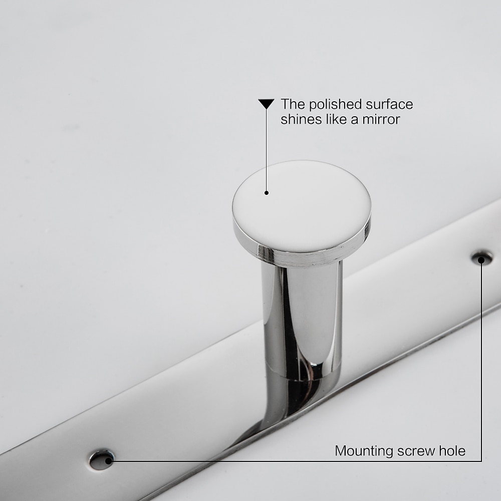 Bathroom Rack Robe Hook Bathroom Shelf New Design Adorable Creative Contemporary Modern Stainless Steel Low-carbon Steel Metal 1PC - Bathroom Wall Mounted 2025 - $30.99 –P2