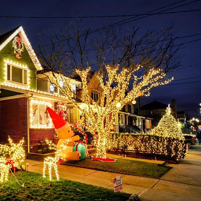 Weihnachtslichterketten Baumbeleuchtung Außen & Wasserdichte LED-Lichterkette für Innenbereich mit 8 Modi – Weihnachtsbaumbeleuchtung zum Anschließen für Feiertags-, Party- und Dekorationszwecke 2025 - $13.49 –P2
