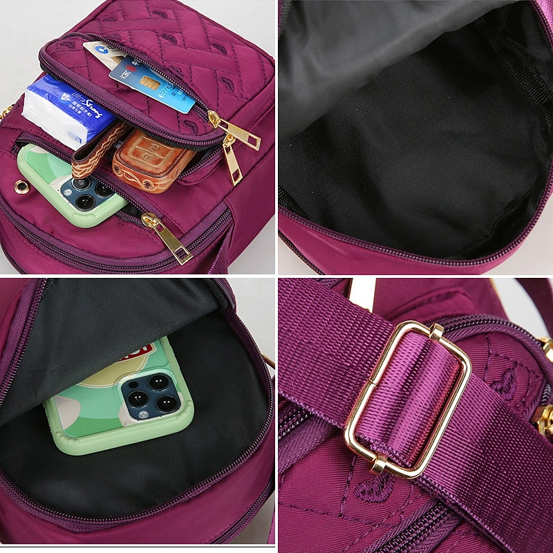 Women's Quilted Nylon Crossbody Bag – Lightweight Waterproof Shoulder Purse with Multi-Pocket Design for Travel & Daily Use 2026 - $14.99 –P4
