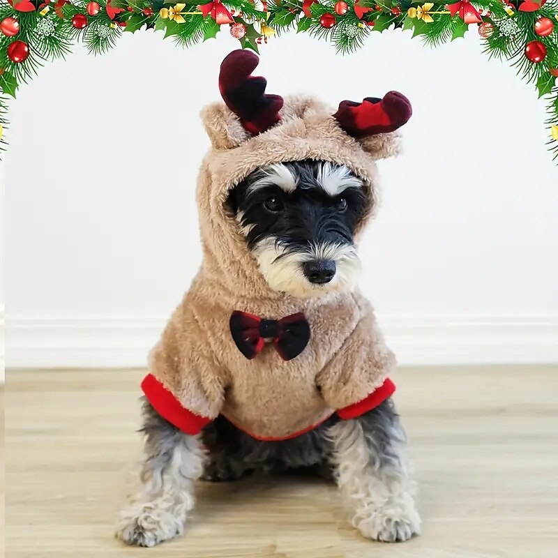 Cachorros Gatos Macacão Fantasia de Natal Roupa de Natal Festa Casual Inverno Quente Respirável Macio Lavável Confortável Natal Ao ar livre Casual / Diário Roupas para cães for Bichon Frise Pomerânia de 2025 por $18.99 –P4