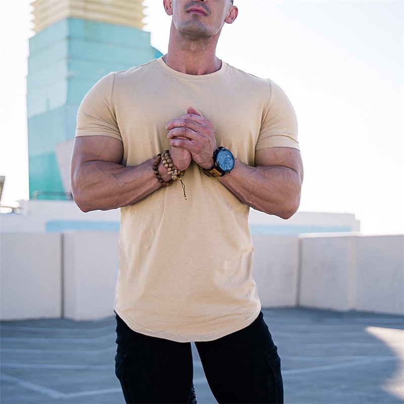 Men's T Shirt Tee Top Short Sleeves Crew Neck Summer Plain Fashion Designer Basic Vacation Street Going out Black Light Blue Top Tee for Men 2026 - $22.99 –P7