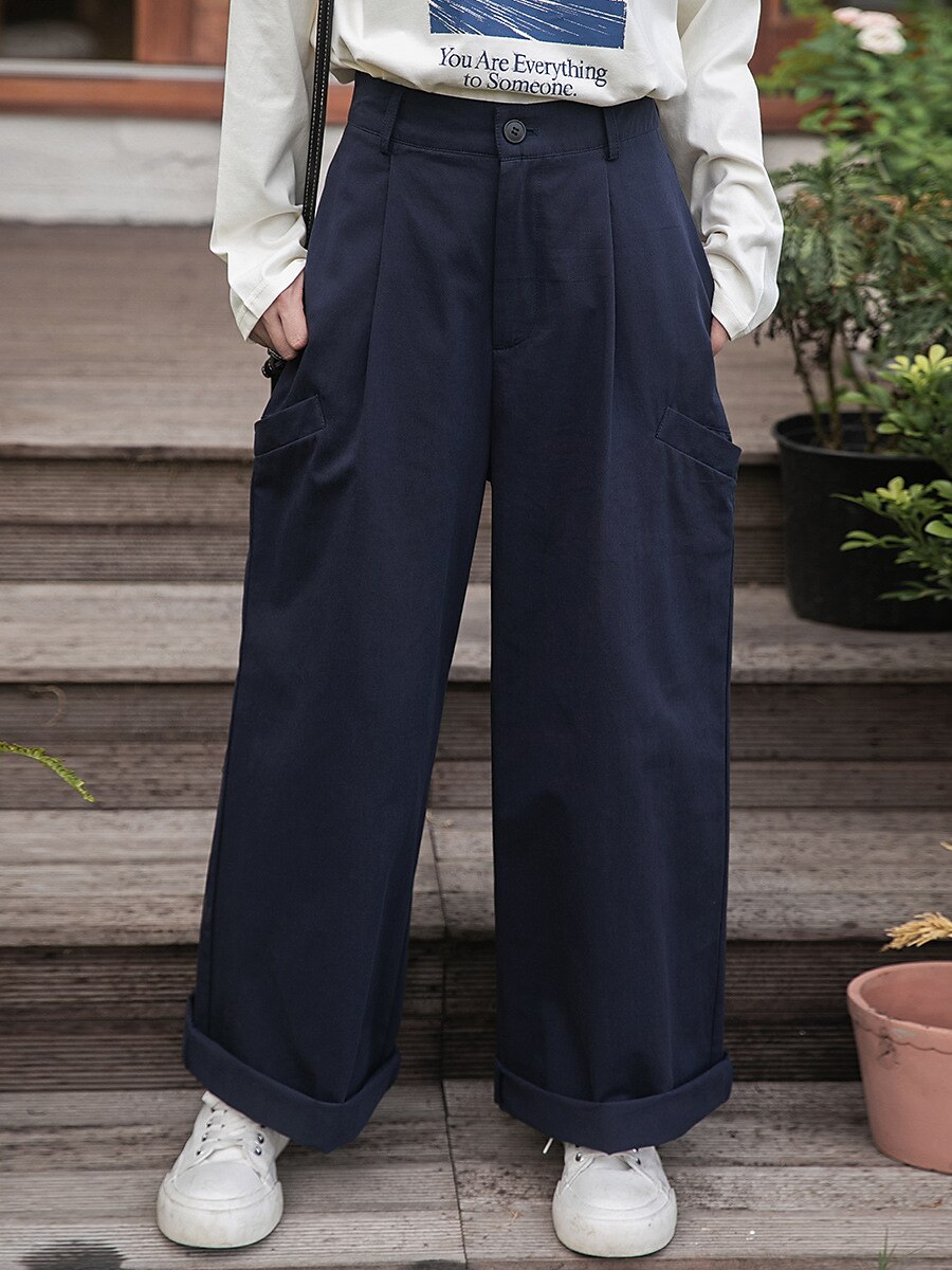 Women's Cargo Pants Wide Leg Pants Trousers Full Length Active Streetwear Outdoor Street Deep Blue S M Fall Winter 2023 - US $44.99 –P1