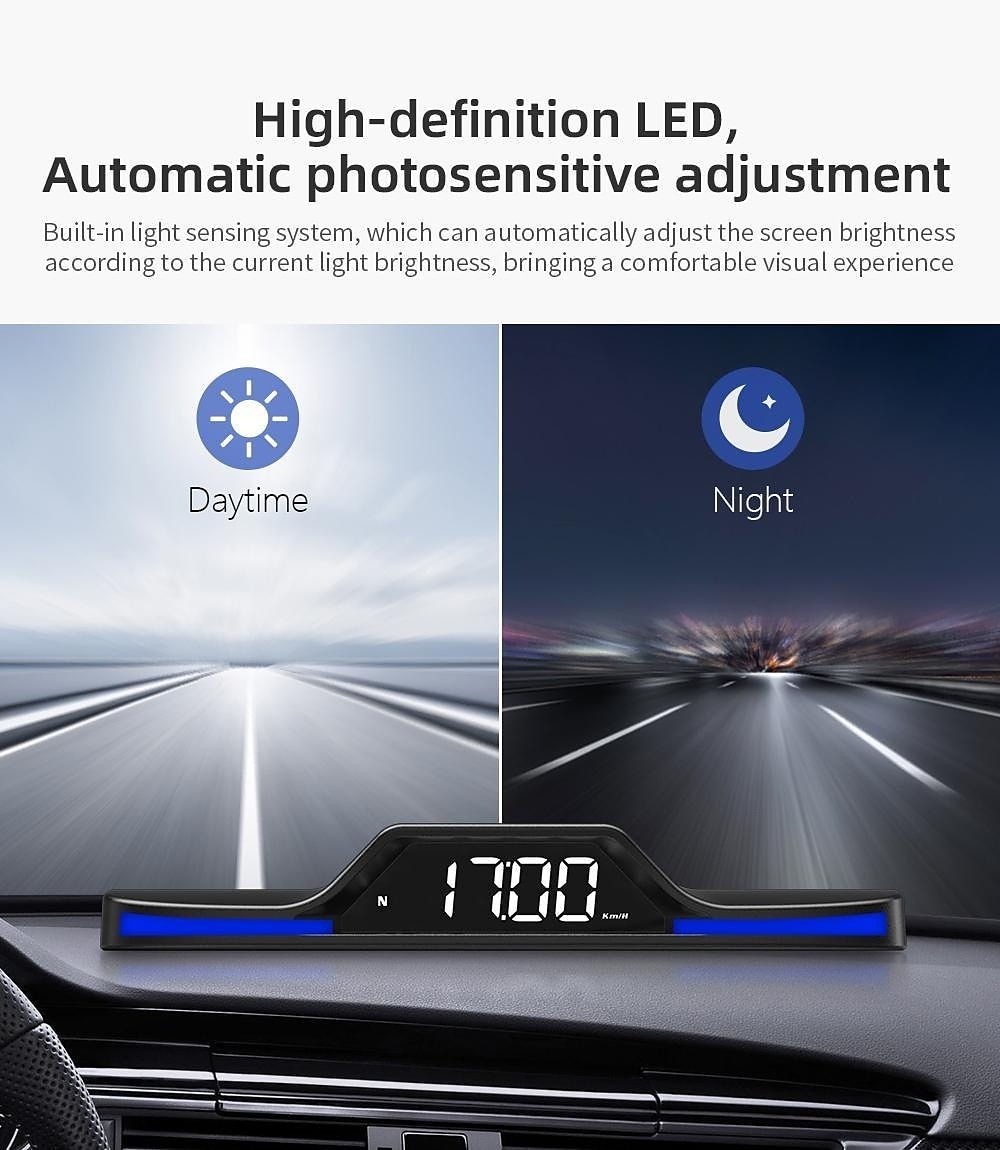 New Digital LED Speedometer Universal GPS/Beidou Car HUD Head Up Display Overspeed Alarm Free Switching of 5 Breathing Lights 2025 - $75.99 –P13