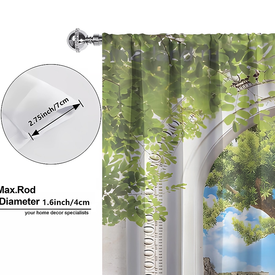 2 Panels Curtain Drapes Blackout Curtain For Living Room Bedroom Kitchen Window Treatments Thermal Insulated Room Darkening 2025 - $28.99 –P5