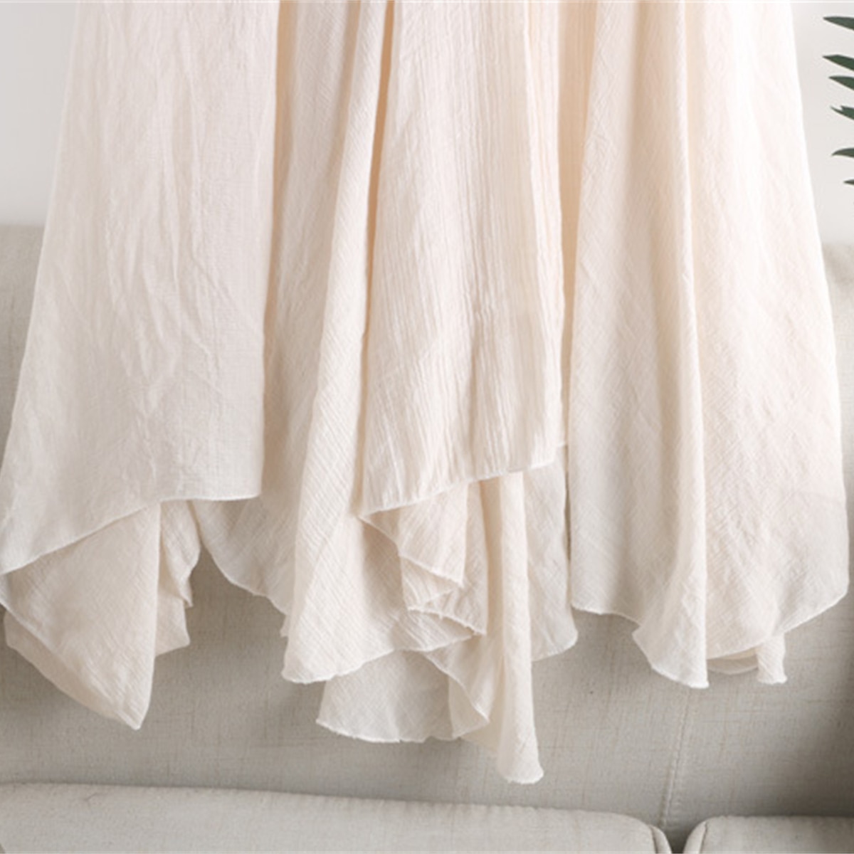 Women's Skirt A Line Swing Fashion Casual Maxi High Waist Skirts Solid Colored Ruched Irregular Hem Vacation Causal Light Blue Black White Pink Spring & Summer Cotton 2025 - $21.99 –P14
