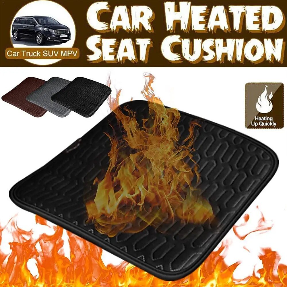 12V Heated Car Seat Cover Electric Heating Pad, USB, Cigarette Lighter, Hot Winter Warm Cushion, Auto Part 2025 - $24.99 –P1
