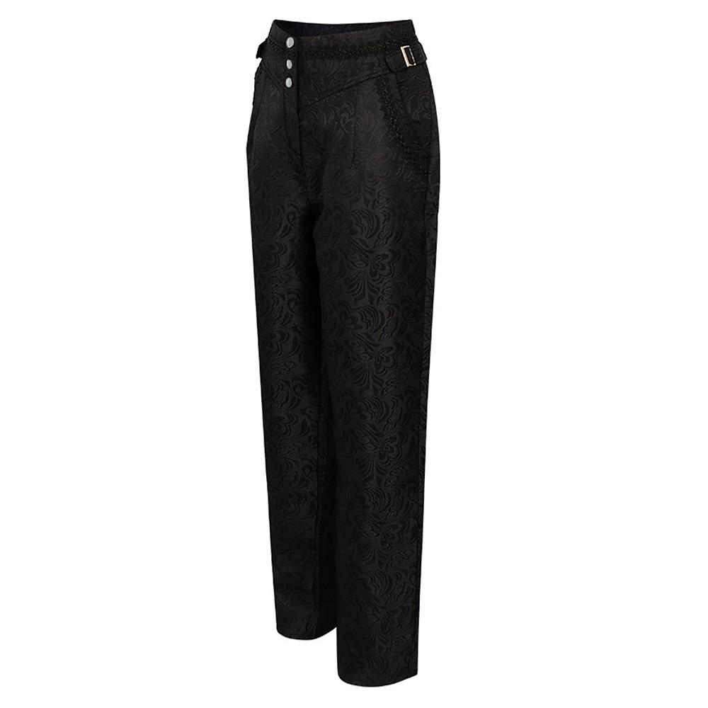 Prinz Vampir Retro Vintage Punk & Gothic Mittelalterlich Renaissance Steampunk Hosen Hose Hohe Taillenlinie Herren Jacquard Kostüm Jahrgang Cosplay Normallänge Hosen Halloween 2025 - $38.99 –P7