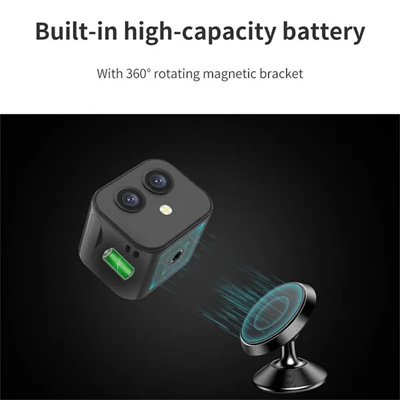 4K Dual-Lens WiFi Mini Camera - Binnen Smart Home Beveiligingscamera met Infrarood Nachtzicht Bewegingsdetectie HD Videorecorder 2025 - $44.99 –P9