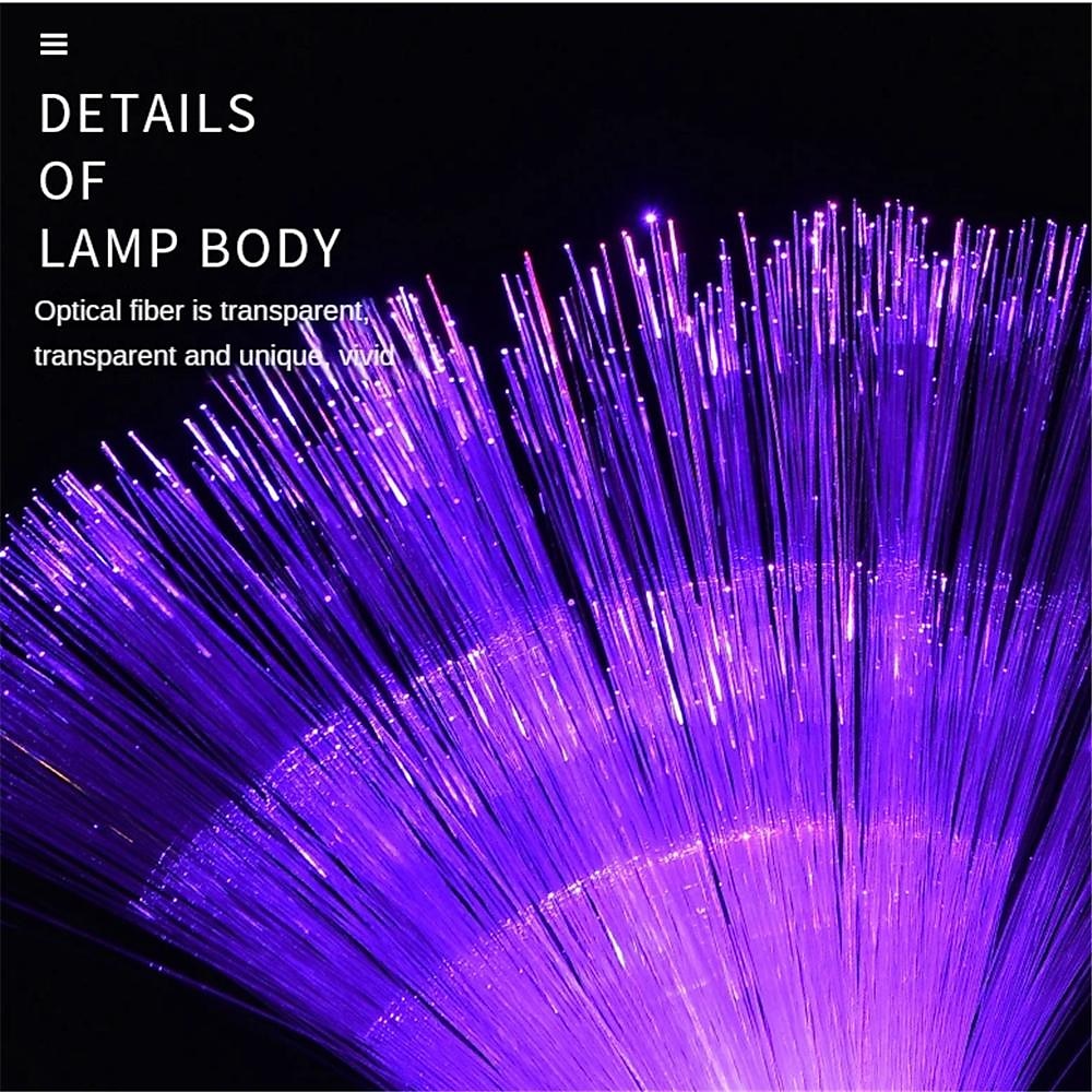 Colorful Fiber Optic Light LED Creative Touch Flash Bedroom Full of Stars Fiber Flower Atmosphere Desk Lamp USB  1PC 2025 - $23.99 –P9