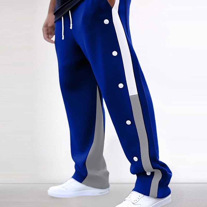 Miesten Veryttelyhousut Jogger Housut Kurenauha Joustava vyötärö Sivupainike Väripalikka Tilkkutäkki Mukavuus Hengittävä Kausaliteetti Päivittäin Pyhäpäivä Urheilu Muoti Musta Valkoinen 2025 - $23.99 –P10
