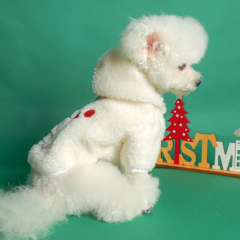 Kutyák Macskák Kapucnis felsőrész Buli Alkalmi Tél Meleg Légáteresztő Mekano Mosható Kényelmes Karácsony Szabadtéri Alkalmi / Napi Kutyaruházat for bichon frisé Pomerániai törpespitz Kölyök kisállat 2025 - $18.99 –P4