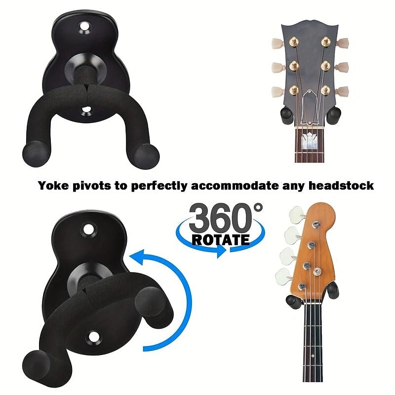 2pack gitarrhängare, väggmonterad gitarrkrok i metall för folkmusik, bas, elgitarr, klassisk gitarr 2025 - $15.99 –P5