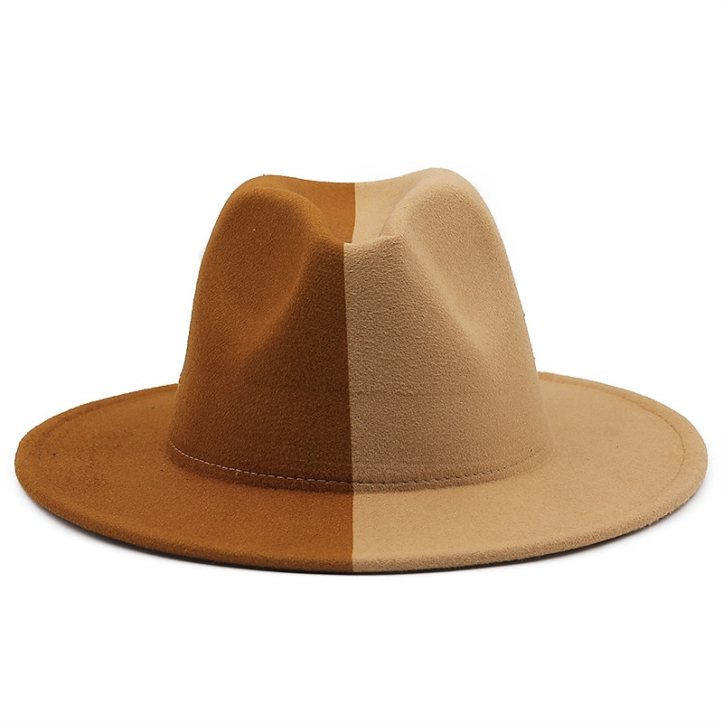 széles karimájú fedora napkalap divat jazz sapka panama sapka férfiaknak női ünnepnapi szuper lábtál vasárnapi buli 2025 - $56.99 –P8