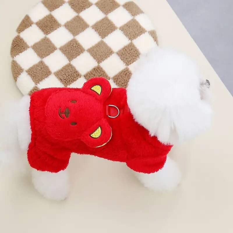 Cachorros Gatos Macacão Estilo bonito Casual Inverno Quente Respirável Macio Lavável Confortável Ao ar livre Casual / Diário Roupas para cães for Bichon Frise Pomerânia Animais de Pequeno Porte de 2025 por $18.99 –P5