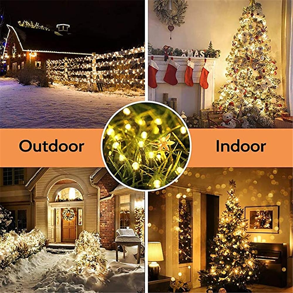 50M 100M Outdoor Waterproof Light String Festival Party Decorative Light 8-mode Iron Shell Waterproof Power Supply Garden Garden Garden Lighting Lamp 24V Low Voltage   1 set 2026 - $65.99 –P7