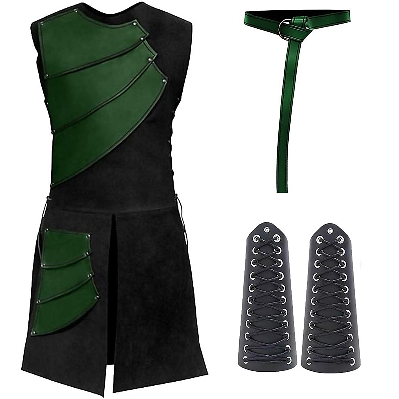 Retro Antiguo Punk y gótico Medieval Armas y Armaduras Accesorios Vikingo caballero celta Ranger Valhalla Hombre Tiro al arco Víspera de Todos los Santos Mascarada Carnaval Rendimiento Adulto Cima 2025 - $57.99 –P3