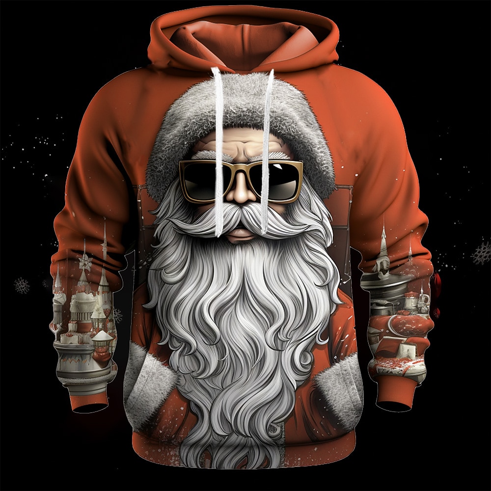 Christmas Men's Santa Claus 3D Hoodies Graphic Santa Claus Fashion 3D Print  Sports Outdoor Holiday Hoodies Red / White Yellow Long Sleeve Hooded Print Front Pocket Spring &  Fall Designer shirt 2026 - $34.99 –P5
