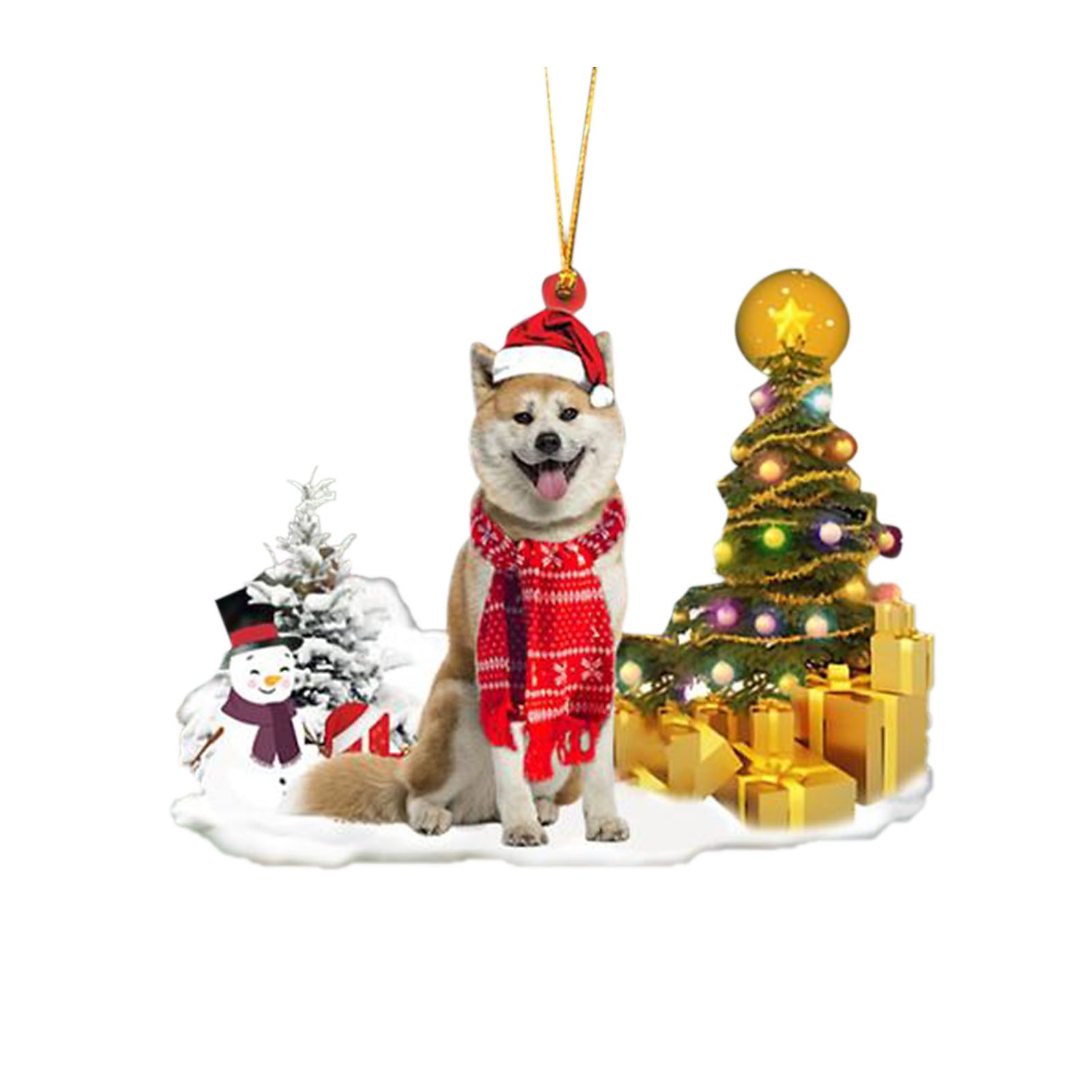 creativ pandantiv mașină nouă câine de Crăciun ornament de om de zăpadă pandantiv brad de Crăciun pandantiv rucsac acrilic cadou de Crăciun 2025 - $2 –P2