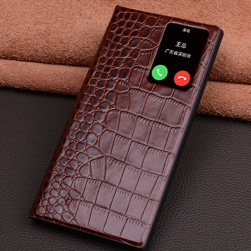 Θήκη τηλεφώνου για Samsung Galaxy S23 Ultra S22 Ultra αναδιπλούμενη θήκη αυτόματης αναγνώρισης ύπνου μαγνητική θερμή γνήσιο δέρμα 2025 - €93.99 –P6