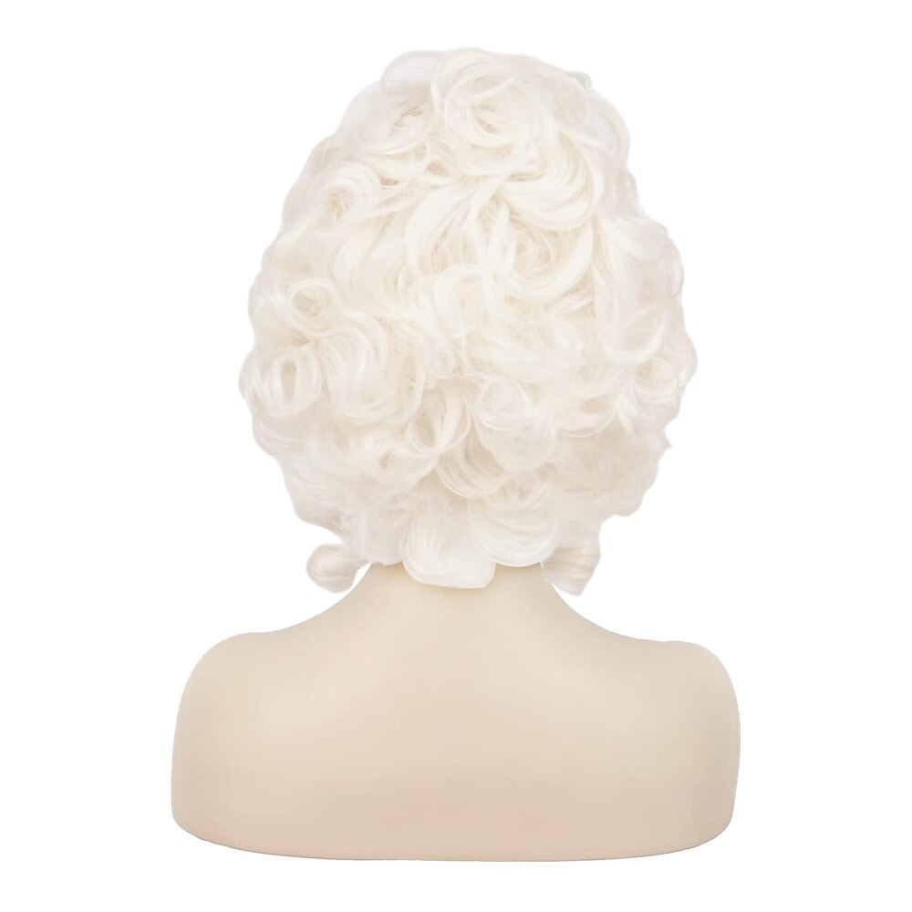 Wig Platinum Blonde Beehive Wig 18th Century Baroque Wig for Women Lady Natural Synthetic Victorian Cosplay Party Costume Wig (Platinum Blonde) Carnival Wigs 2025 - $21.99 –P4