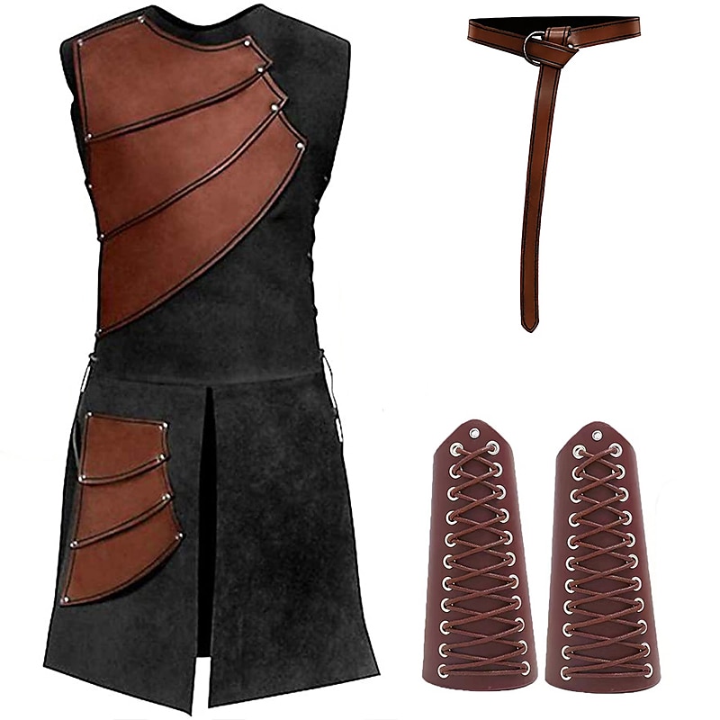 Retro Antiguo Punk y gótico Medieval Armas y Armaduras Accesorios Vikingo caballero celta Ranger Valhalla Hombre Tiro al arco Víspera de Todos los Santos Mascarada Carnaval Rendimiento Adulto Cima 2025 - $57.99 –P2