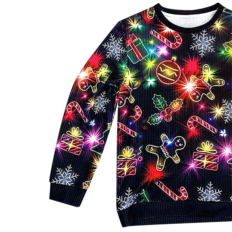 maglione natalizio brutto maglioni da uomo rock fiocco di neve pan di zenzero pullover maglione maglieria maglia capodanno maglione esterno quotidiano vacanza manica lunga girocollo autunno inverno del 2025 a $39.99 –P8