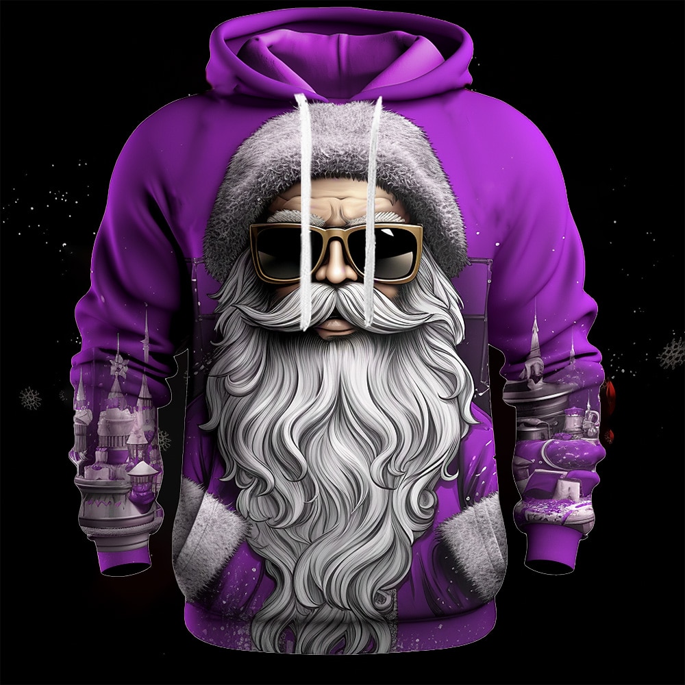Christmas Men's Santa Claus 3D Hoodies Graphic Santa Claus Fashion 3D Print  Sports Outdoor Holiday Hoodies Red / White Yellow Long Sleeve Hooded Print Front Pocket Spring &  Fall Designer shirt 2026 - $34.99 –P6
