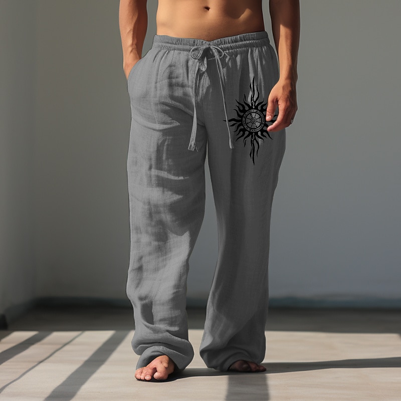 Per uomo Sole Pantaloni casual Pantaloni Pantaloni Larghi Misura del girovita medio Vintage All'aperto Abbigliamento casual alla moda Abbigliamento quotidiano Autunno & Inverno Nero Bianco Verde del 2026 a $31.99 –P9