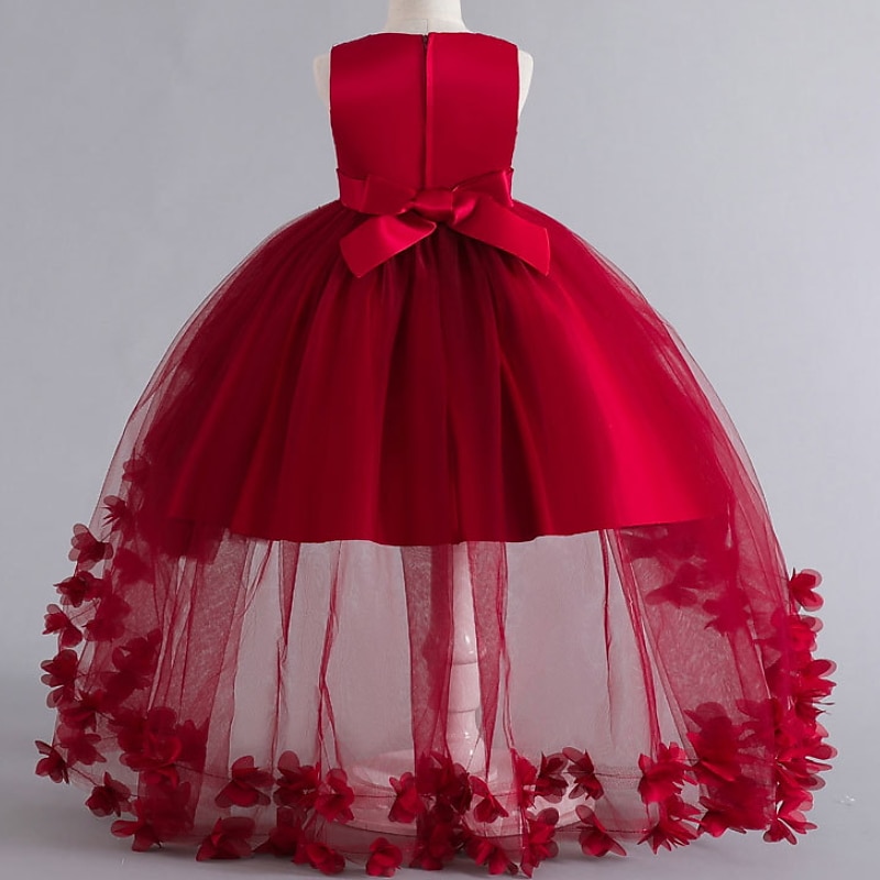 kinderkleidung Mädchen Blumenmädchen Kleid Party Kleid Feste Farbe Ärmellos Formal Leistung Hochzeit Gitter Elegant Prinzessin Schön Polyester Maxi abendkleider Blumenmädchenkleid Frühling Herbst 2025 - $42.99 –P9