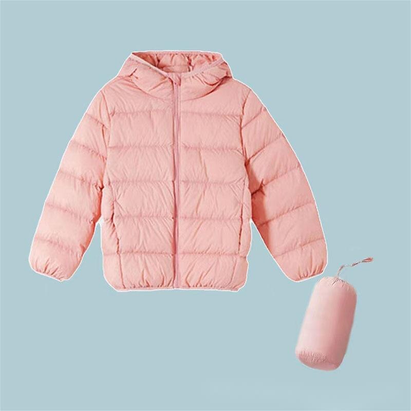 Kinder Mädchen Daunenjacke Einfarbig Aktiv Reißverschluss Outdoor Mantel Oberbekleidung 2-12 Jahre Winter Regenbogenfarben Kaffeefarbe Rosa 2025 - $43.99 –P11