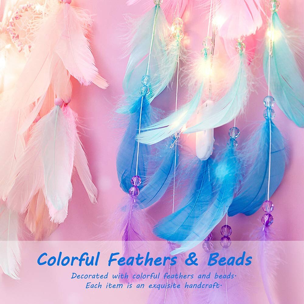 Ловец снов, настенный декор, рождественский декор для девочек, детей, взрослых, спальня, комната, настенный светильник, украшение, богемный декор для дома, балкона, подарок на день рождения 2025 - $17.49 –P6